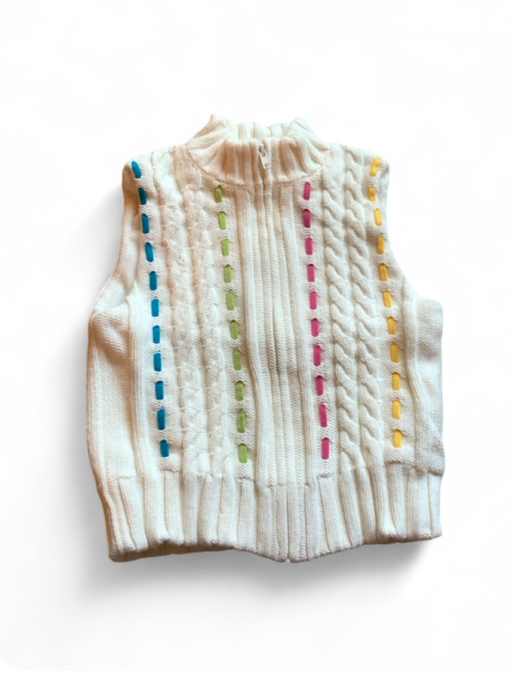 Crazy 8 Cable Knit Y2K Vest Girls Medium 7/8